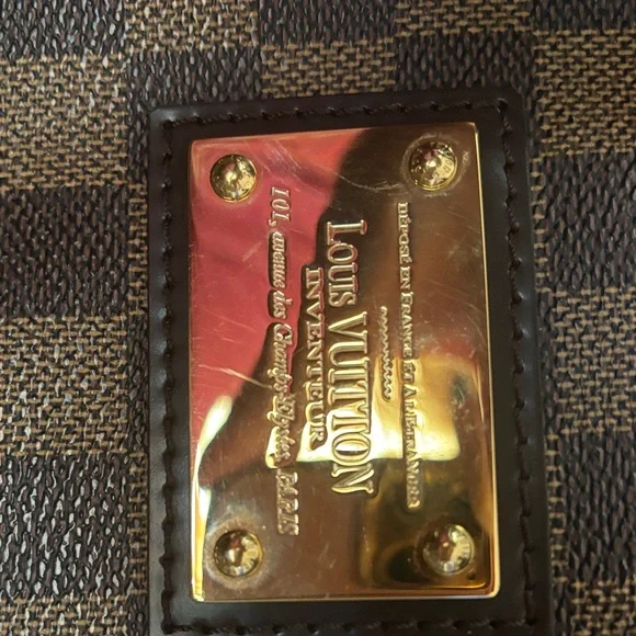 Louis Vuitton Brown Damier Ebene Tote with Red Interior - Picture 7 of 16